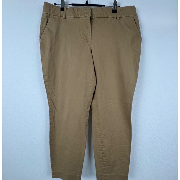 J.Crew Pants - J.Crew Cafe Capri Pants Women's 12 Tan Excellent Business Casual Cotton Stretch